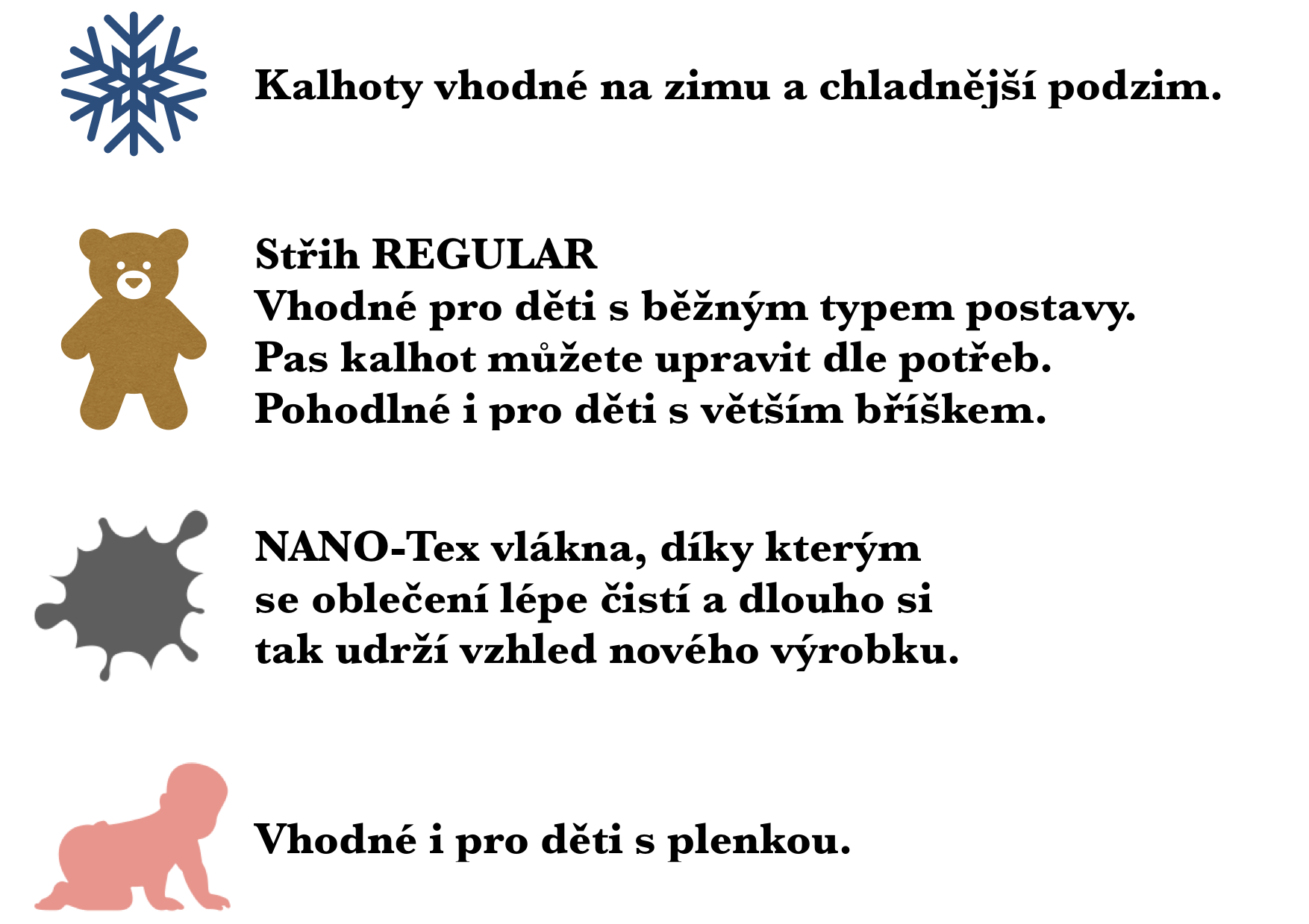 Symboly k NANO kalhotům 86-110